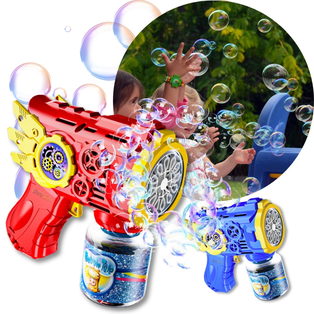 Brinquedo Maquina Bolha De Sabão Pistola Automática Com Luz Lançamento
