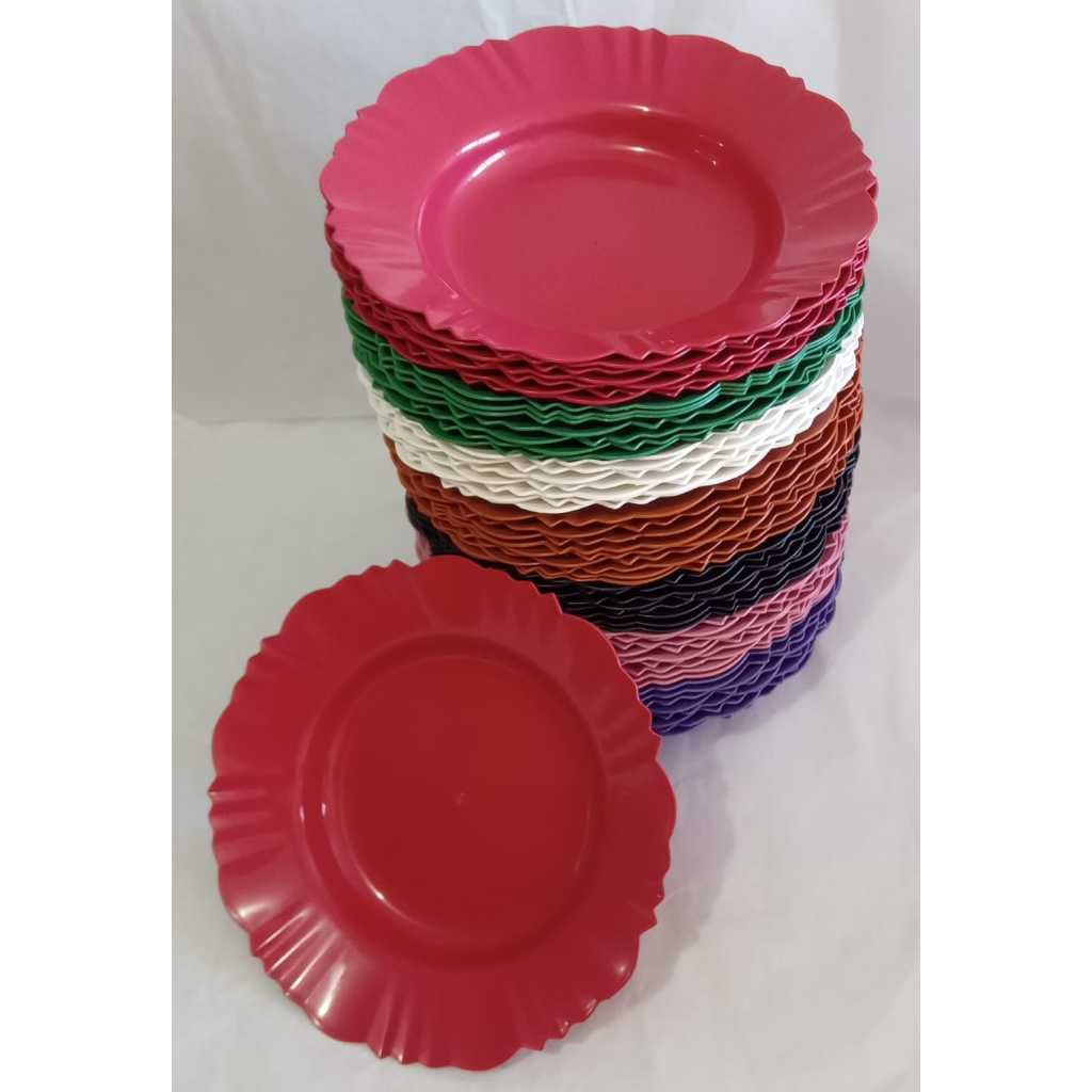 Prato Fundo Pétala Refeição Varias Cores; Kit 5,8,12,16 ou 20 Pratos(Plástico).Jantar/Almoço. em Oferta na Shopee