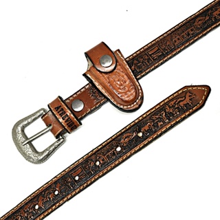 Kit Cinto/Bainha Chaveirinho Country Couro Infantil Fazenda em Oferta na Shopee