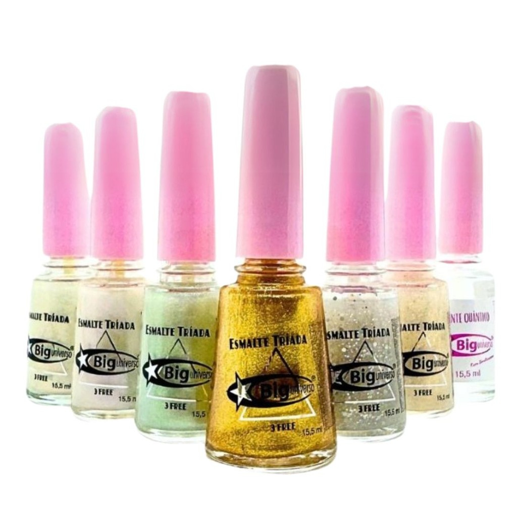 Kit 6 Esmaltes Triada + Secante Quantico Disiloxane Big Universo em Oferta na Shopee