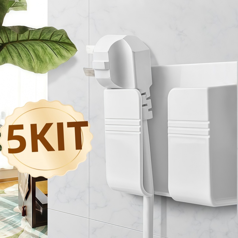 5 Kit Suporte Para Controle Remoto Prático, Suporte Multiuso De Parede Para Celular Controle Plástico Para Carregar