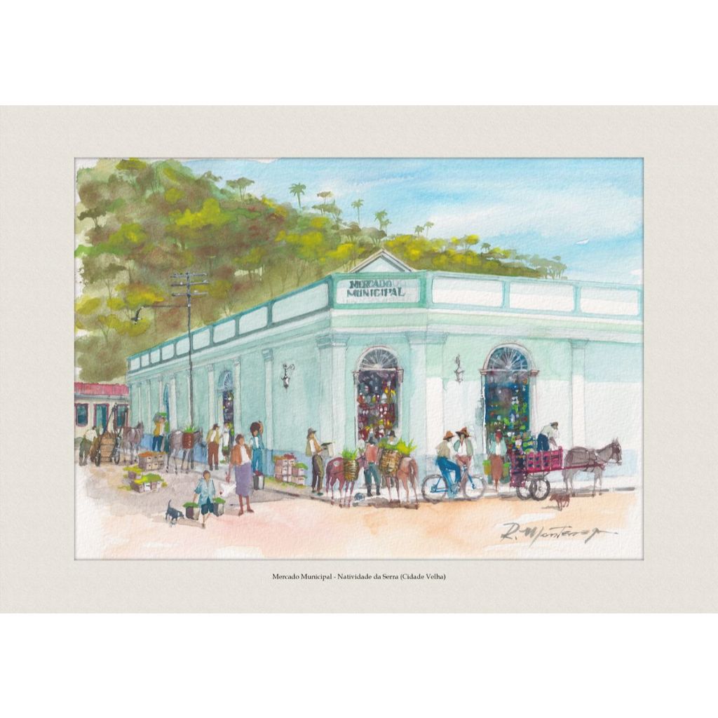 Mercado Municipal - Natividade da Serra - Cidade Velha | Quadro Decorativo | A4