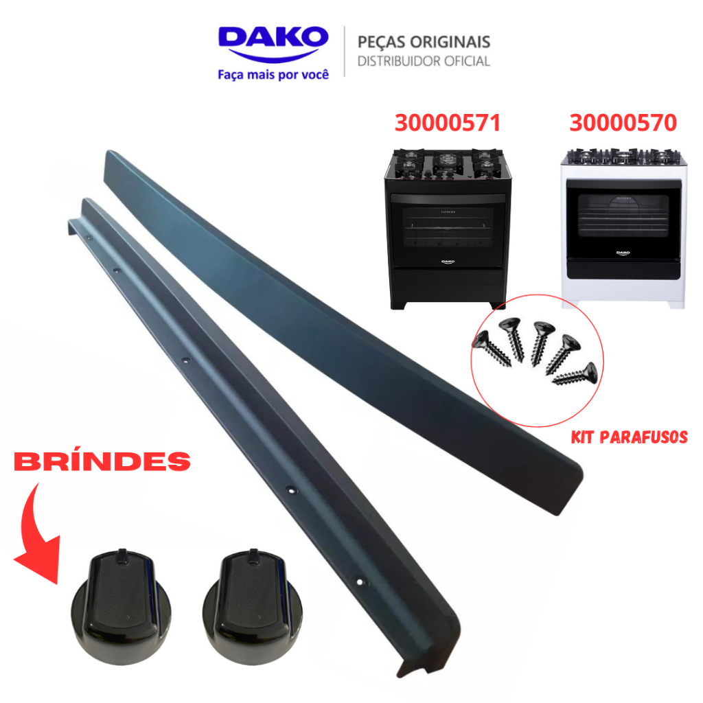 PUXADOR PORTA FORNO +2 BRINDES FOGÃO DAKO SUPREME GLASS 5 BOCAS A PRONTA ENTREGA ENVIO IMEDIATO !!!