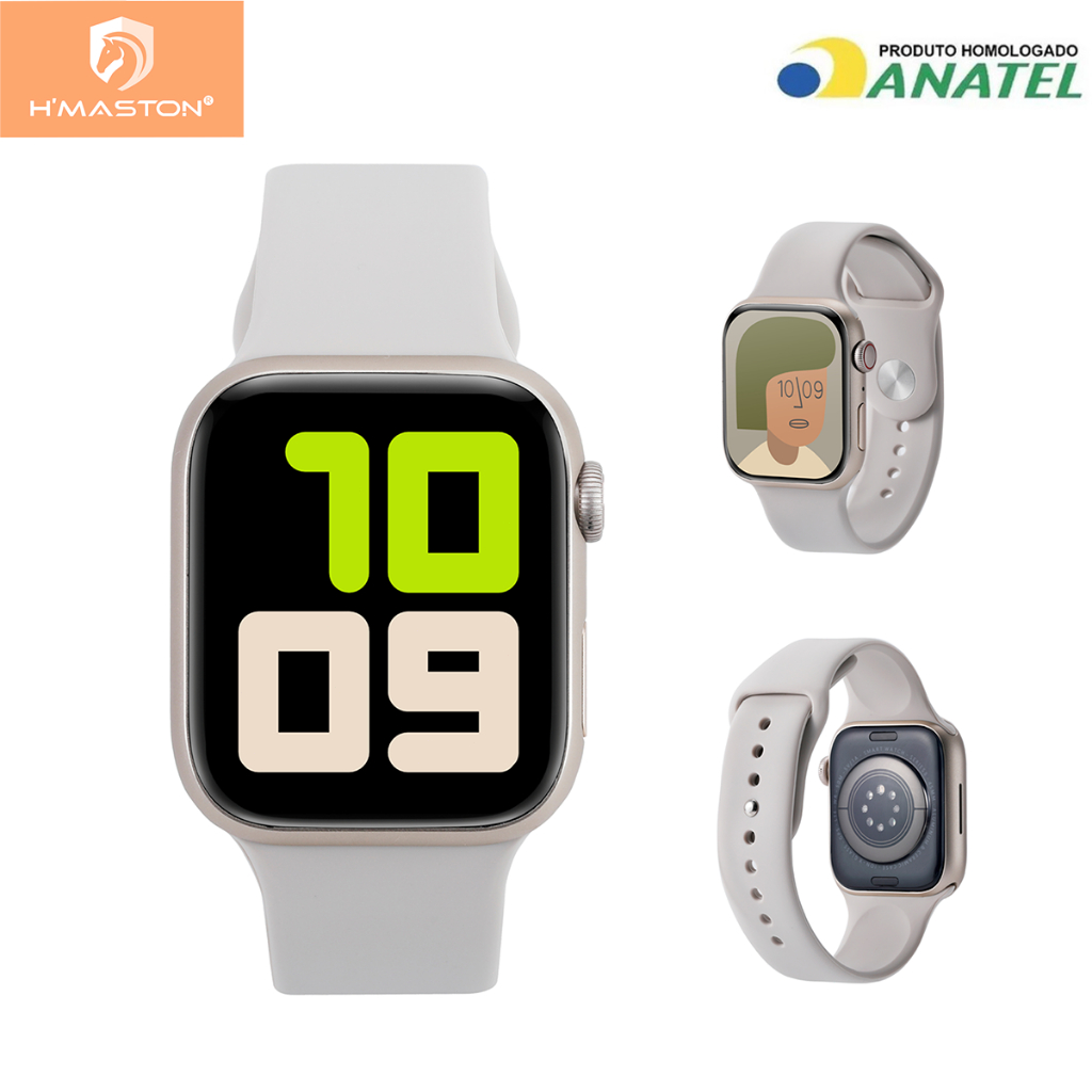 H'maston H12-ProSE Ultra Hd Tela Grande Ccarregamento Sem Fio Bluetooth Ftness Controle de voz 45MM em Oferta na Shopee