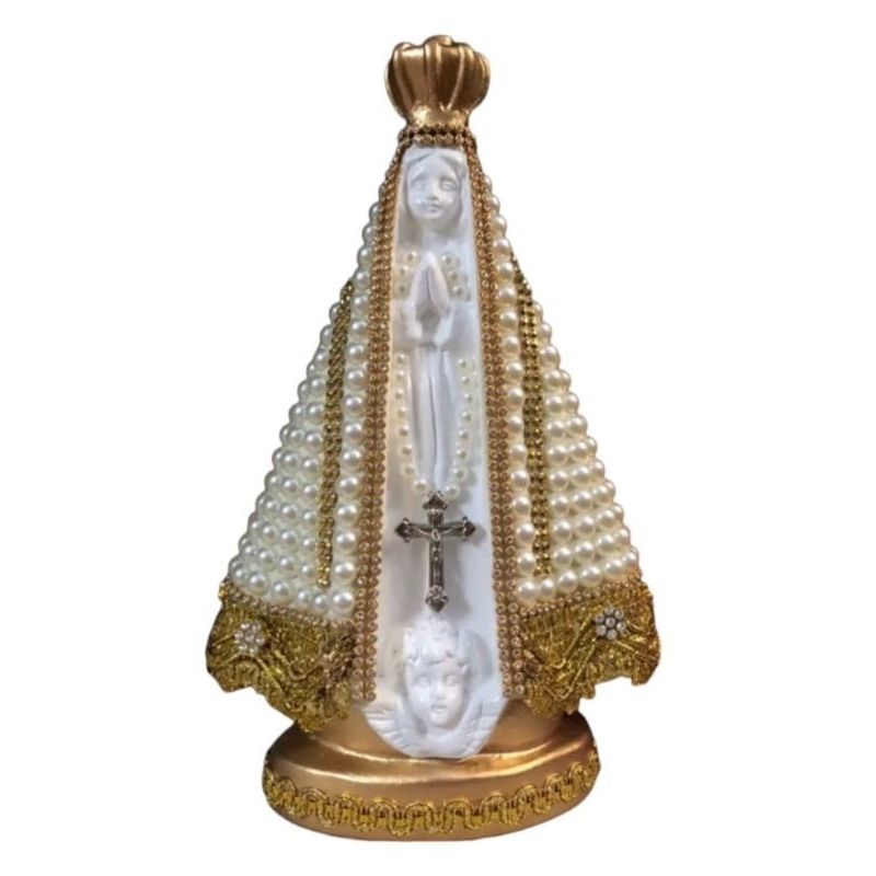 Imagem Nossa Senhora Aparecida 25 cm. Pérola Casamento Batizado