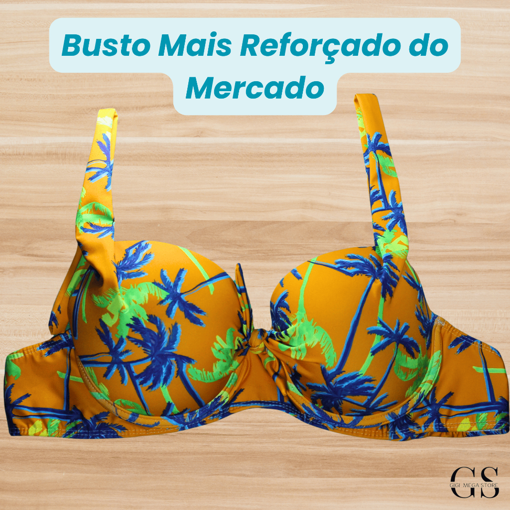 Sutiã de Biquíni do P ao Plus Size Com Reforço Avulso Com Bojo e Aro