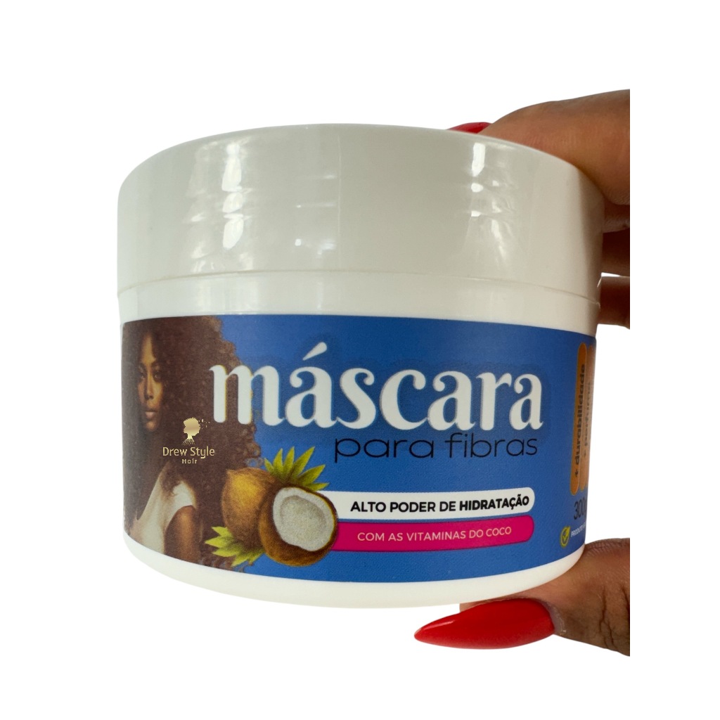 Máscara de Hidratação Para Fibras Cabelos Orgânicos, Bio Vegetal, Bio Fibra, Human Hair - 300Gramas - ENVIO IMEDIATO