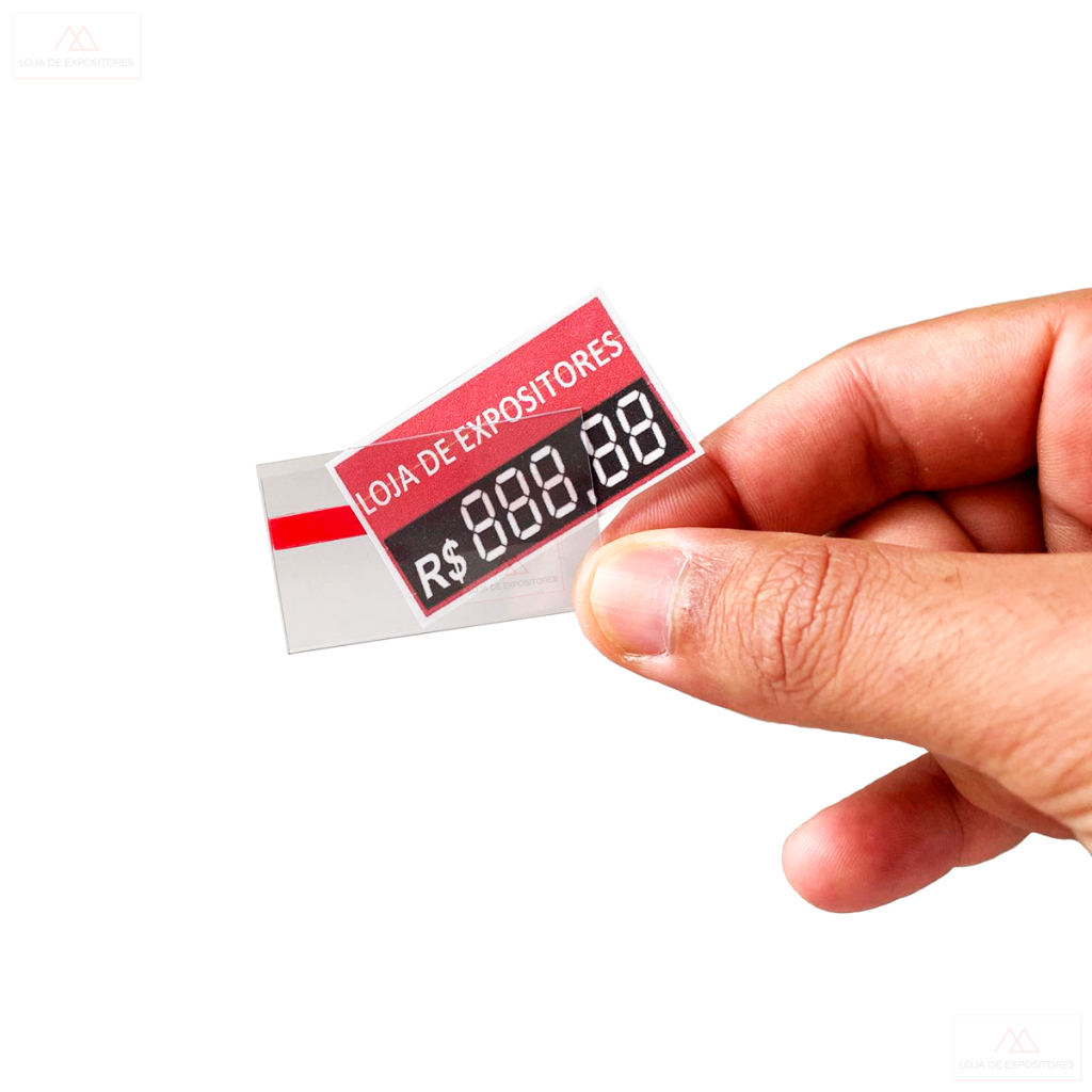 Porta Etiquetas - Precificador C/fita Inteira Para Gondola  5,0 X 3,5cm - kit 100 peças