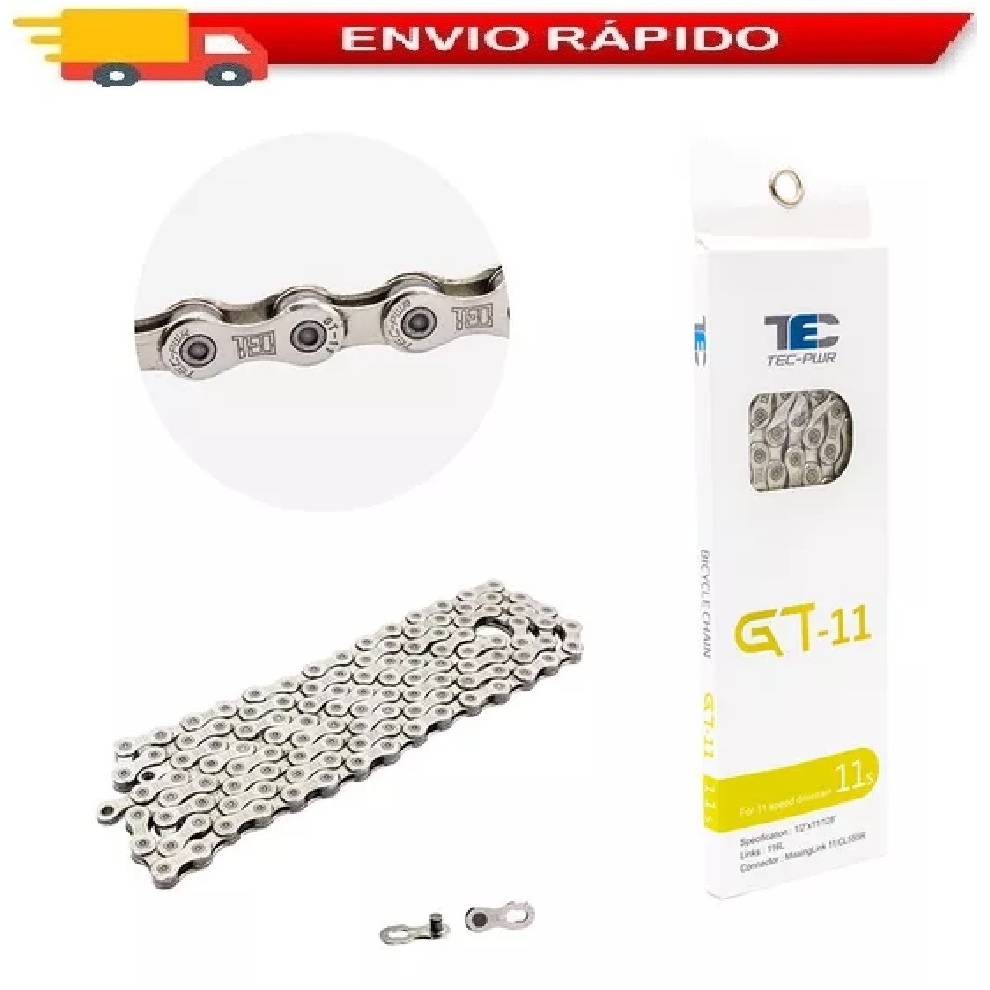 Corrente Bike 11v Tec Gt11 116 Elos Com Power Link Mtb Speed