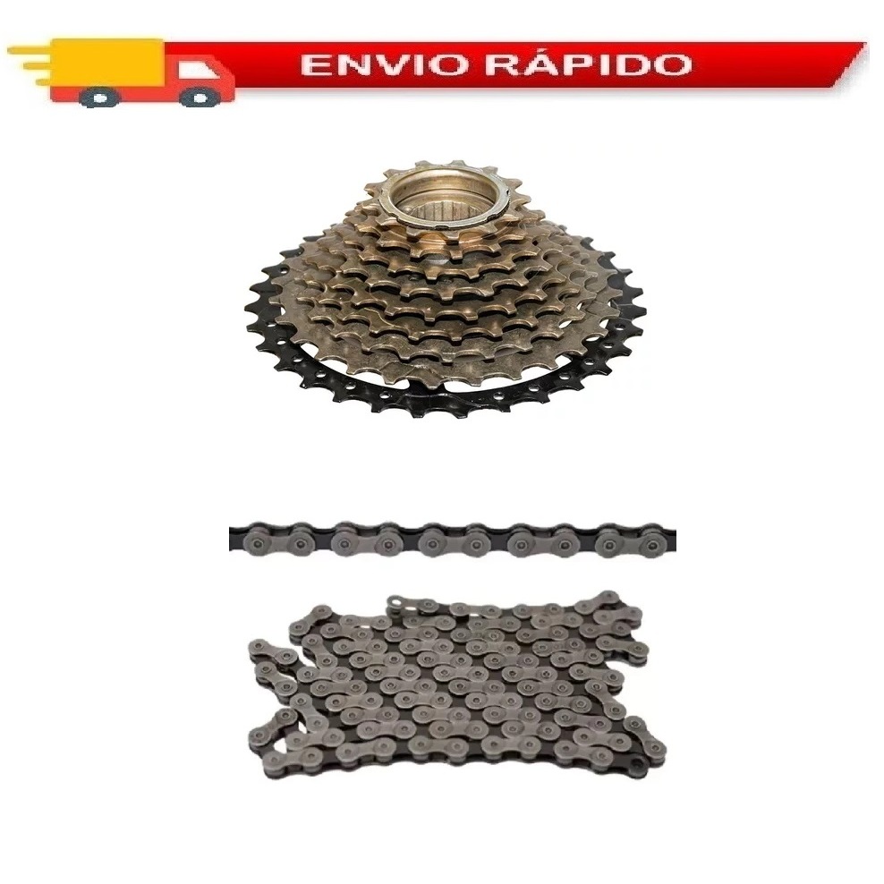 Roda Livre 9 Velocidades Index Catraca Rosca 13/32 + Corrente 9 Velocidades P/ Bicicleta bike MTB