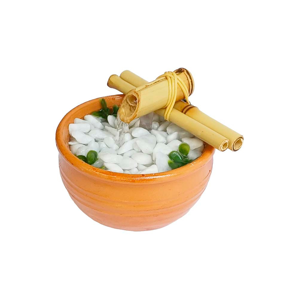 Fonte de Agua Decorativa Cascata Feng Shui Natural com Aba Colors Bivolt Automática