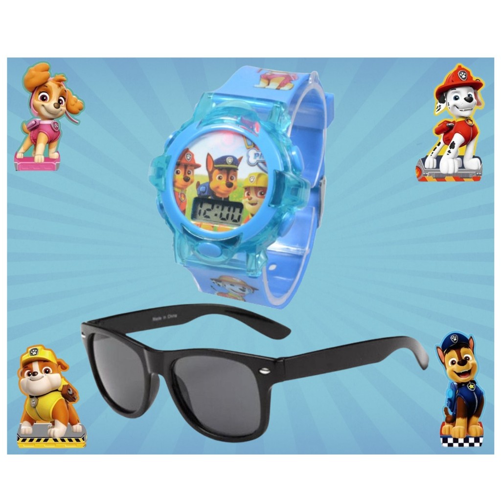 Relógio Infantil + Óculos Infantil Kit Menino criança Patrulha Canina relogio Com Luz e Som Promoção em Oferta na Shopee