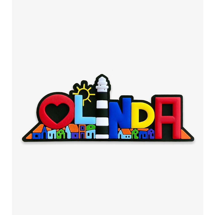 Ímã Olinda Letreiro – Ímã de Geladeira emborrachado