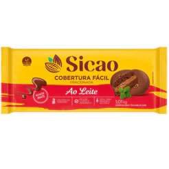Sicao Barra De Chocolate Cobertura Fácil Ao Leite 1,01kg