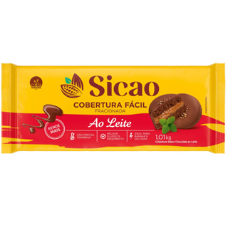 Cobertura Fácil Fracionada Chocolate Ao Leite em Barra 1,01Kg Sicao em Oferta na Shopee