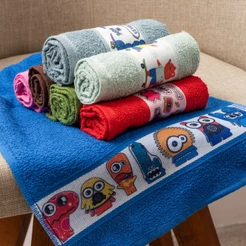 Kit 5 Toalha Lavabo Infantil