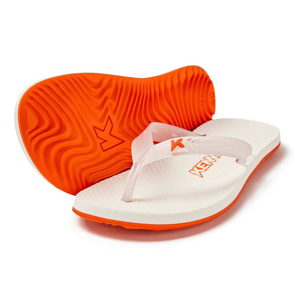 Sandália Chinelo Kenner New Summer Branco e Laranja Original DGX02