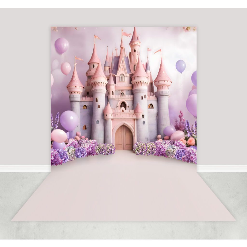 Fundo Fotográfico Cenário Castelo Princesas Encantadas Newborn em Tecido FFT-197