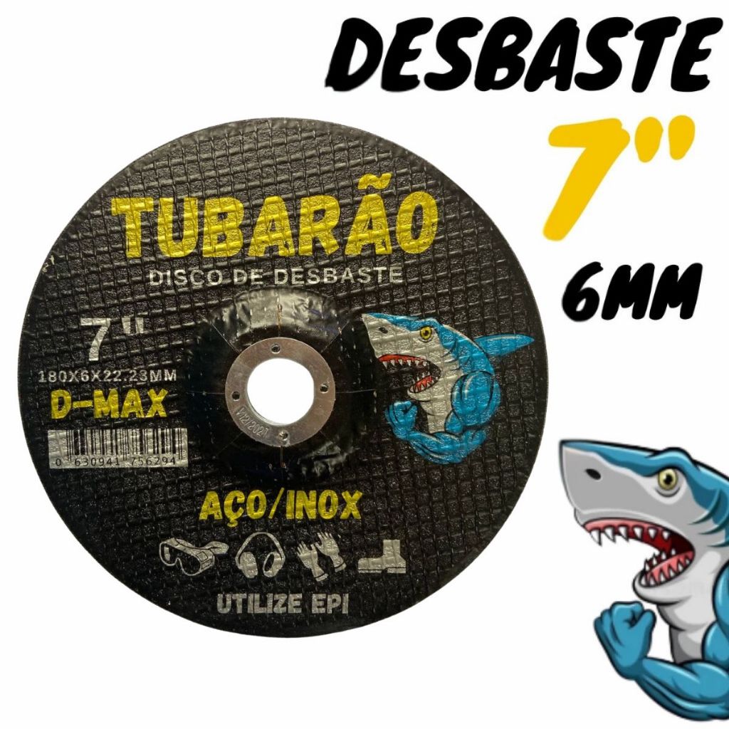 Disco de Desbaste 7" 180mm - Tubarão
