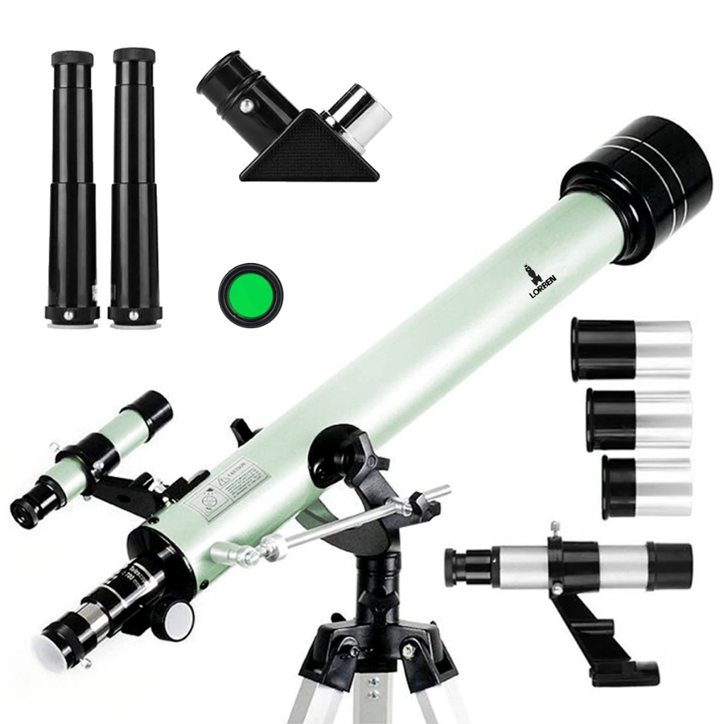 Imagem Telescópio Refrator Lorben Observação Terrestre e Celeste Ampliação 675x Barlow