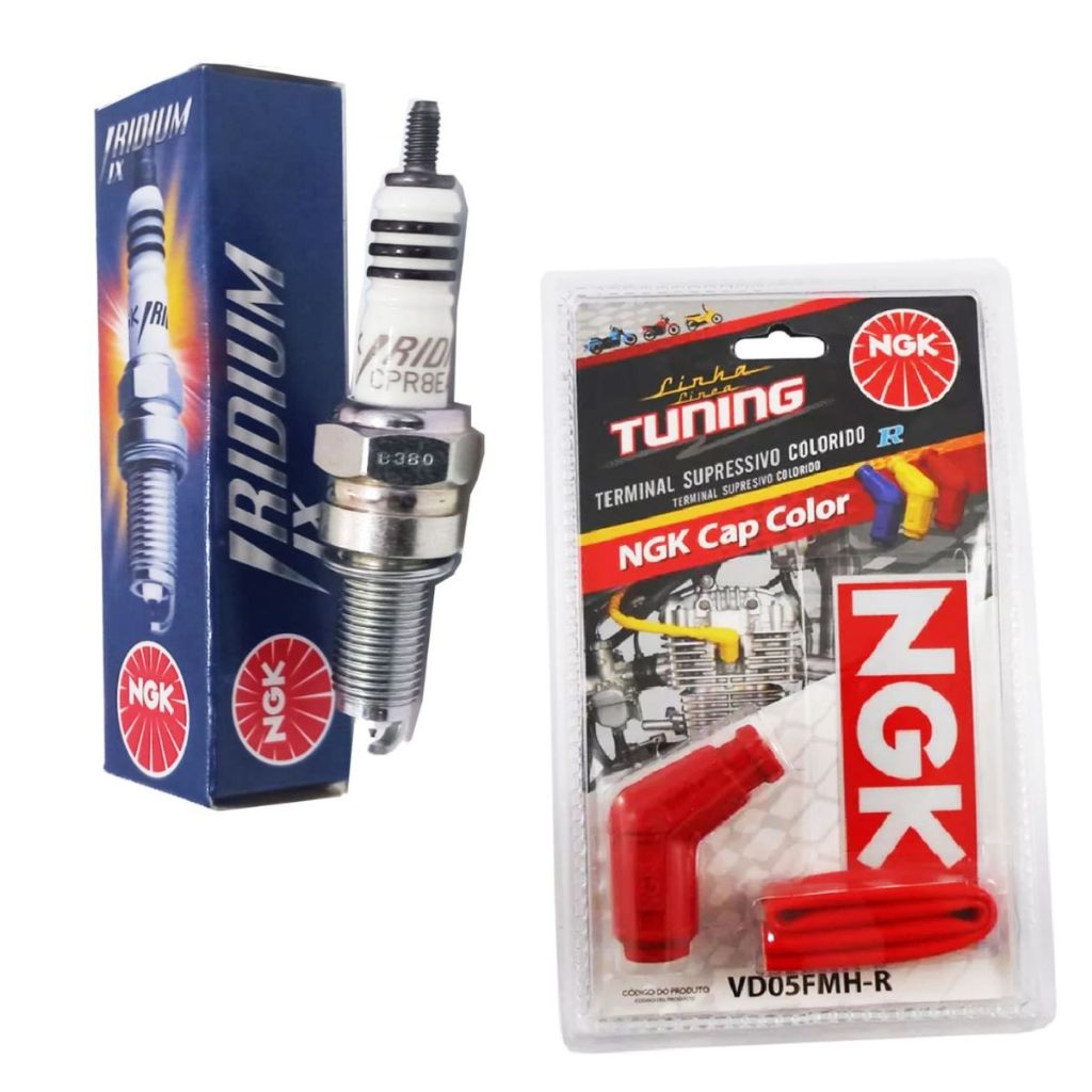 Vela Iridium + Cachimbo P/ Cg 150 Start / Cg 150 Titan / Cg 150 Sport / Nxr 150 Bros Ngk em Oferta na Shopee