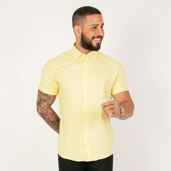 Camisa Masculina Manga Curta Slim Fit em Linho Premium Natal Ano Novo Masculino Coisas Masculinas em Oferta na Shopee