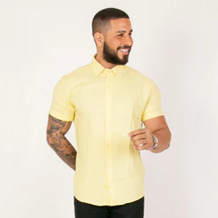 Camisa Masculina Manga Curta Slim Fit em Linho Premium Natal Ano Novo Masculino Coisas Masculinas