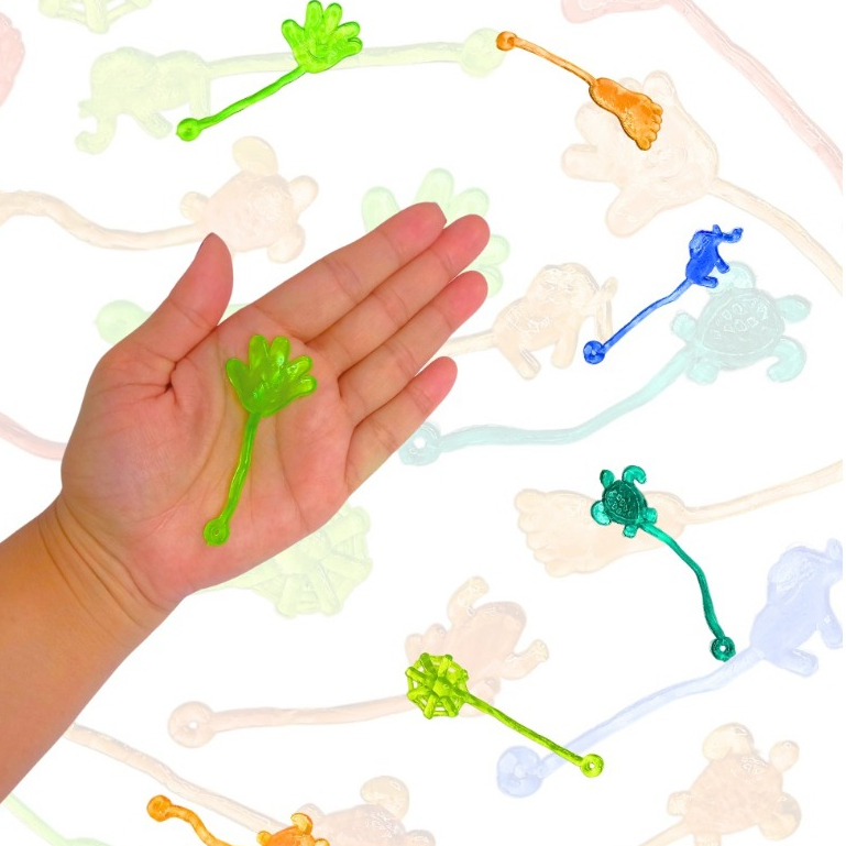 Kit 25 Geleca Gruda Parede Brinquedo Estica Puxa Para Kit Festa Lembrancinha Aniversario Prenda