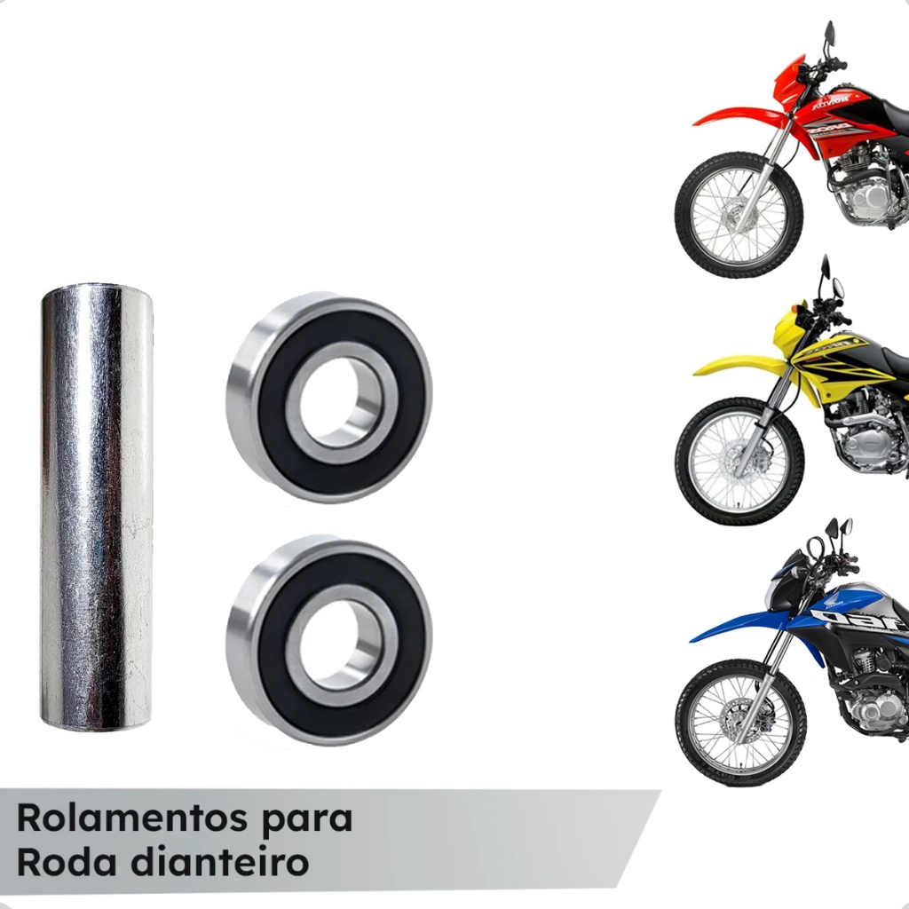 Kit Espaçador com Rolamentos Dianteira para Bros 125/150/160