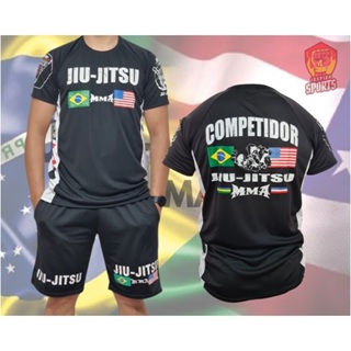 Camisa de Jiu Jitsu Dry Fit Competidor Treino Para Usar Por Baixo do Kimono Academia Muay Thai em Oferta na Shopee