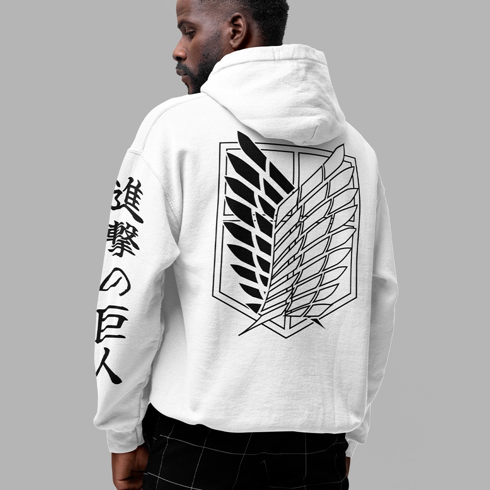 Blusa De Frio Moletom Canguru Estilosa Streetwear Unissex Anime Attack On Titan Symbol Tokio