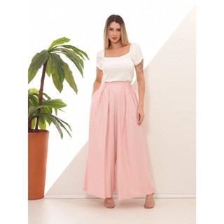 Calça Perna larga Viscose Wide Leg 3102 em Oferta na Shopee