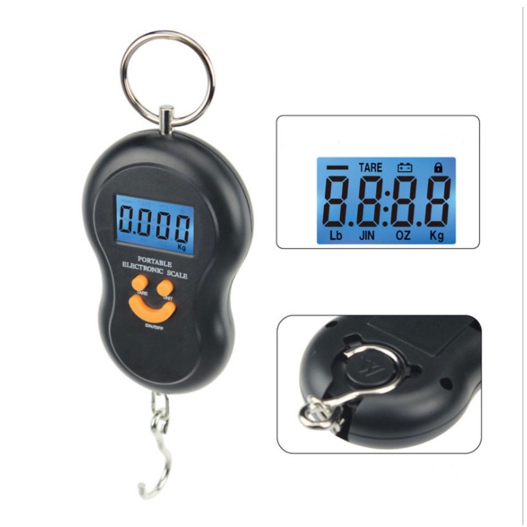 Balança Portátil Digital Mão Bolsa Mala Peixe Até 50kg Ut02