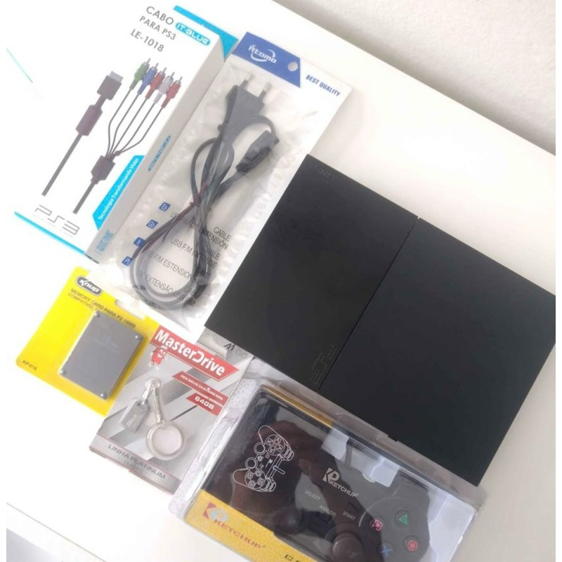 PS2 Slim 64GB 30 Jogos com mais de 400 jogos de Super Nintendo