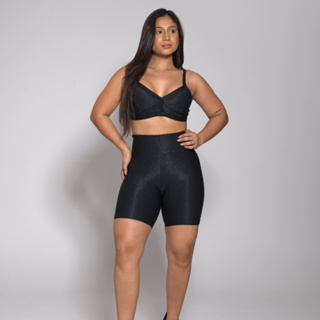 Conjunto Feminino Academia Top e Bermuda Legging Fitness em Oferta na Shopee