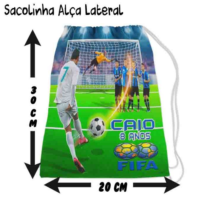Kit Mochilinha Sacolinha Mochila Saco Sacochila Saquinho Lembrancinha Brinde Aniversario Personalizadas FUTEBOL