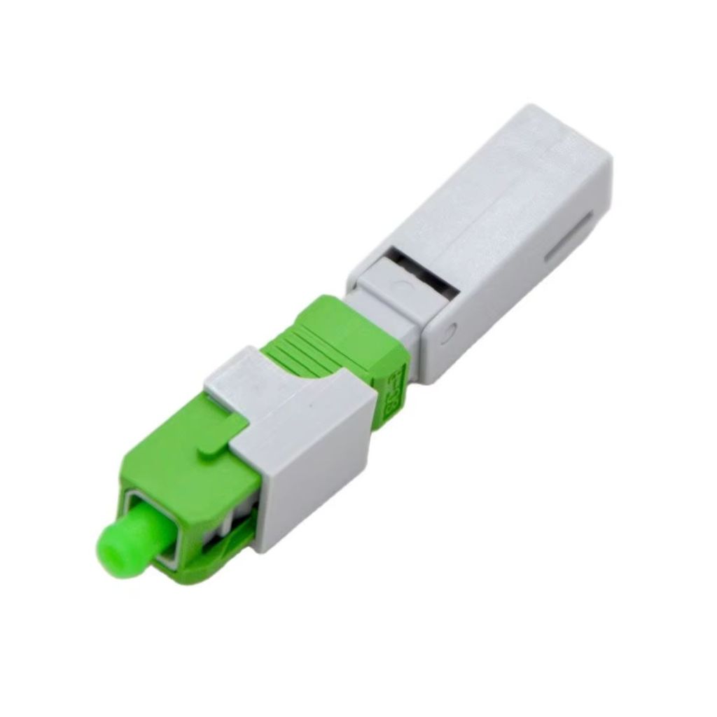 Conector óptico rápido sc/apc c/guia (verde) - embalagem com 10pçs