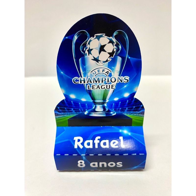 20 Porta Bis Champions League Personalizado Lembrancinha de aniversário kit festa mesversário(Papel fotográfico)