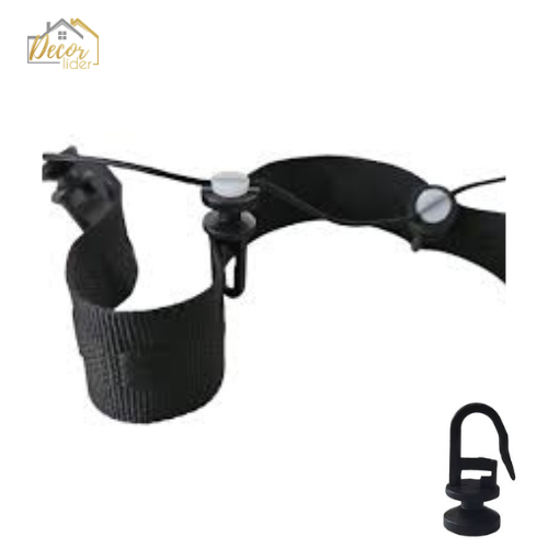 Deslizante Maxi Com Gancho P/ Fita E Cordão Wave 30 Peças - Preto