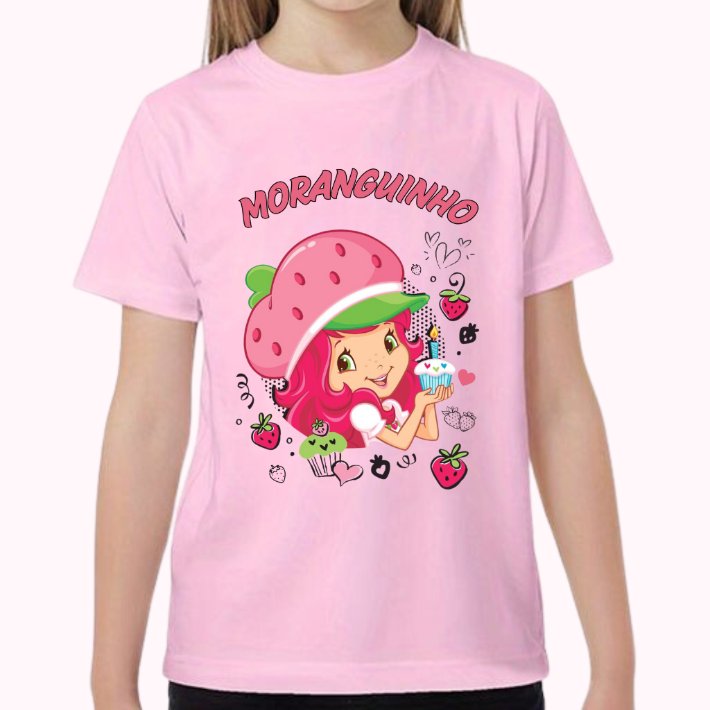 CAMISETA CAMISA BLUSA TSHIRT INFANTIL JUVENIL MORANGUINHO DESENHO ANIMADO ANTIGO TENDENCI NOSTALGIA em Oferta na Shopee