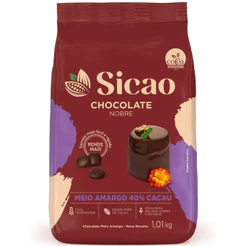 Sicao Gotas de Chocolate Nobre Meio Amargo 40% Cacau 1,01kg