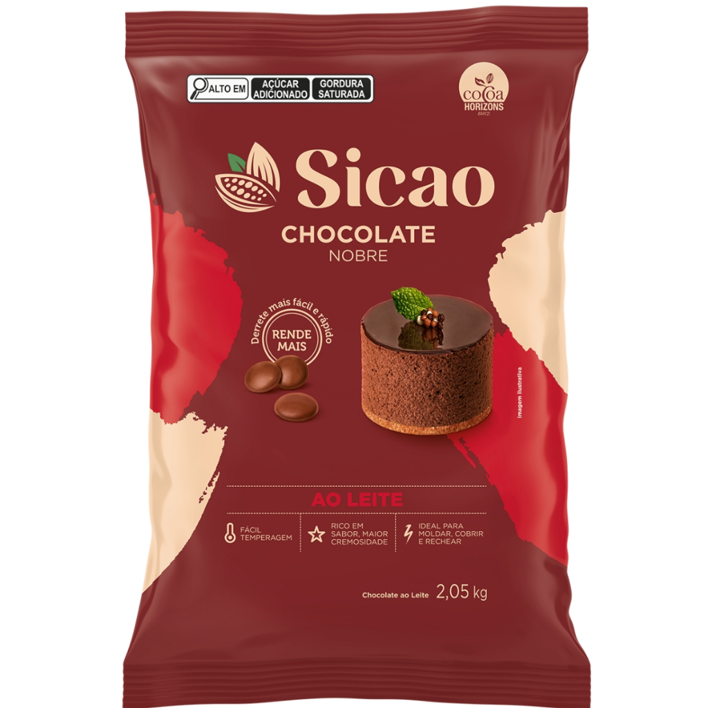 Gotas Chocolate Nobre Ao Leite 2,05kg Sicao em Oferta na Shopee
