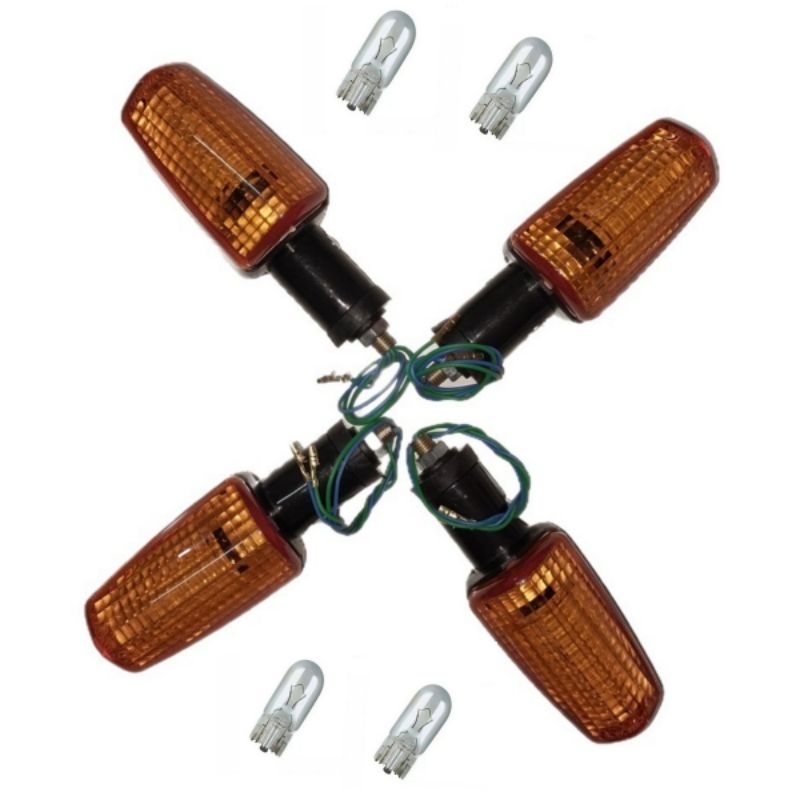 Kit 4 Pisca Seta Moto Âmbar Cg 125 Titan 150 Bros 125 150 Xr 200 Xlr 125 Tornado 250 Twiter 250