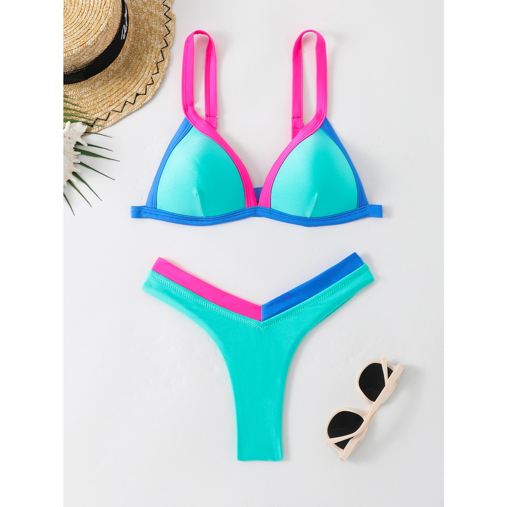 CONJUNTO BIQUINI CORES NEON MODA PRAIA 2024 XX524