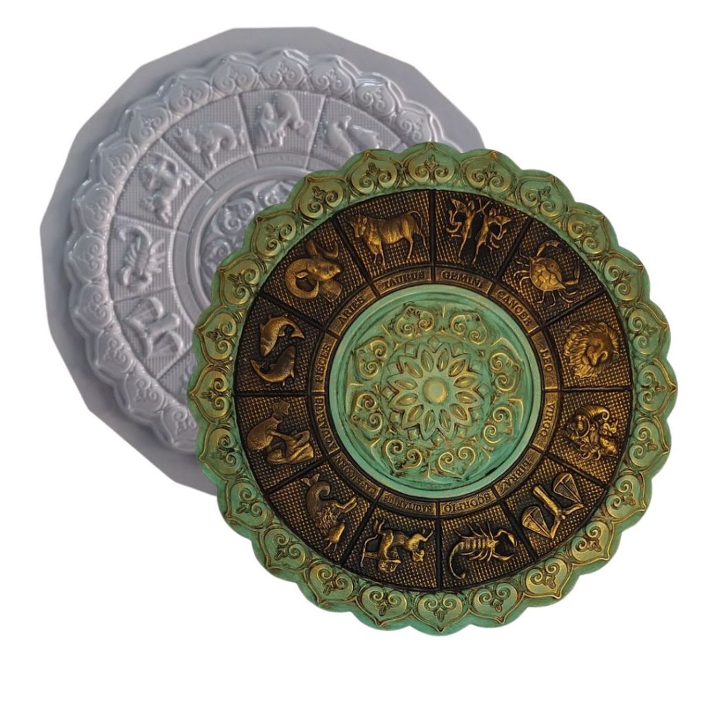 Forma Decoração Mandala Horoscopo Signos Para Gesso - D0828