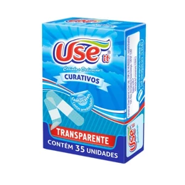 Curativo Band aid antisséptico Flexivel Transparente caixa 35 Unidades Use It