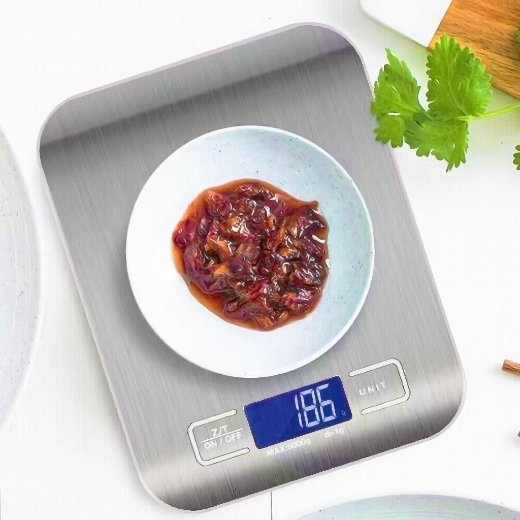 Balança de Cozinha Digital Inox Alta Precisão 5kg – A243