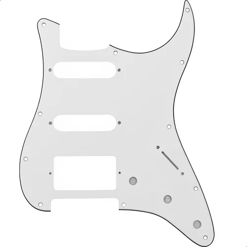 Escudo Guitarra Stratocaster SSH Branco - 3 Ply