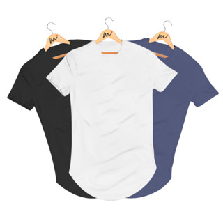 Kit 3 Camiseta Masculina Longline Algodão Overside Swag Academia em Oferta na Shopee
