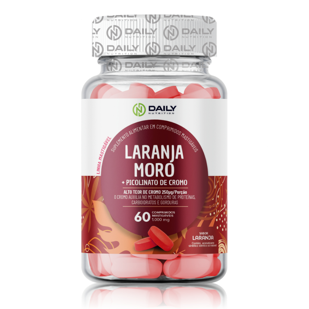 Laranja Moro Extrato com Picolinato de Cromo Suplemento Mastigável Daily Nutrition